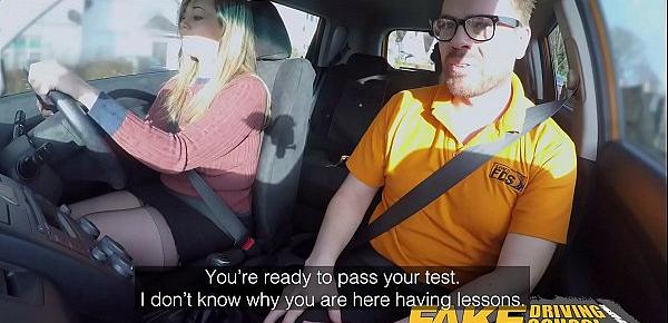  Fake Driving School 34F Boobs Bouncing in driving lesson